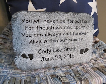 Memorial Stone, Personalized, Child, Infant Loss, Sympathy, Garden Stone, Grief, Miscarriage, Grave Marker, Keepsake, Cemetery, Death