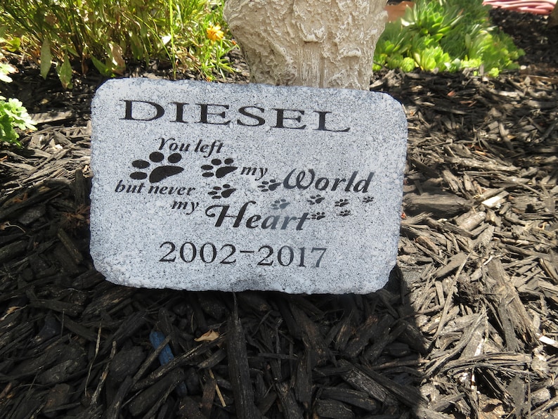 personalized dog grave marker