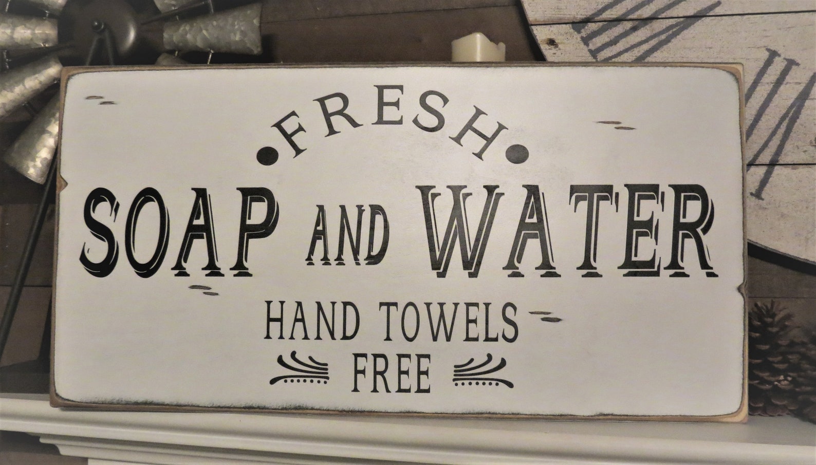 Farmhouse Bathroom Sign Wood Sign Bathroom Wall Hanging Etsy