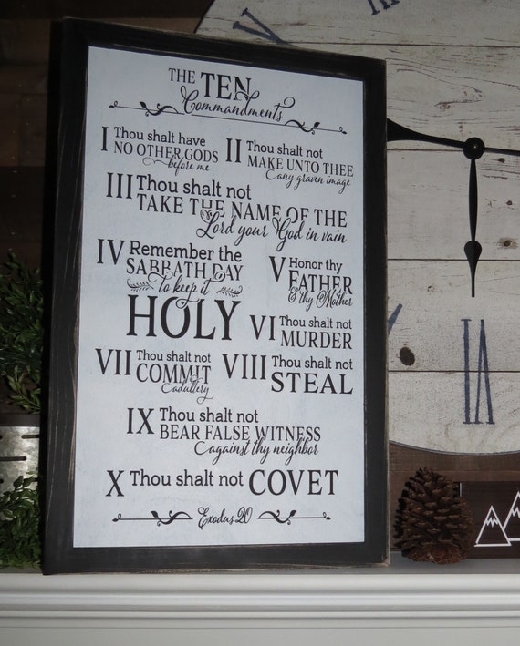 10 Commandments Wall Art Church Decor Home The Ten - Ten Commandments Vinyl Wall Art 10 Commandments Wall Art Church Decor Home The Ten - Ten Commandments Vinyl Wall Art