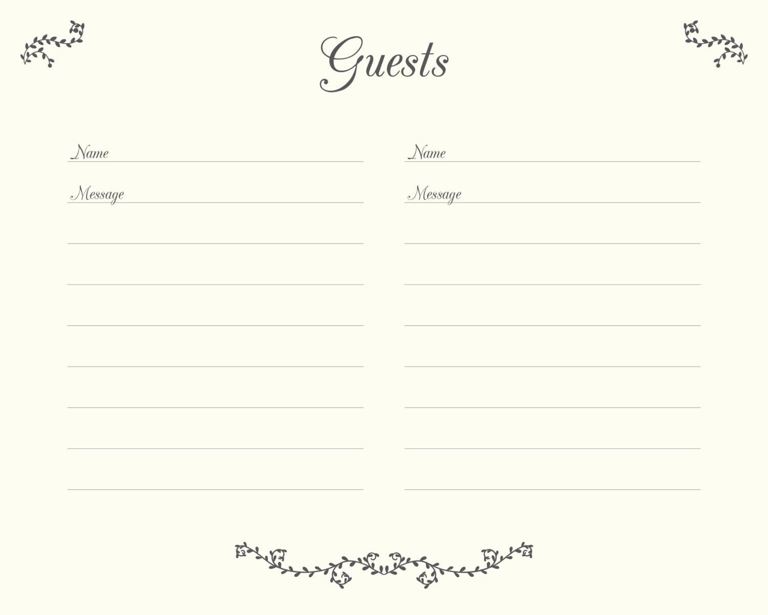 wedding-guest-book-pages-printable-file-guests-template-etsy