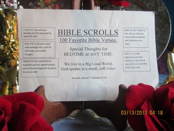 Easter Gift 100 Favorite Bible Verses Bible Scrolls Gift Box Handmade Scrolls