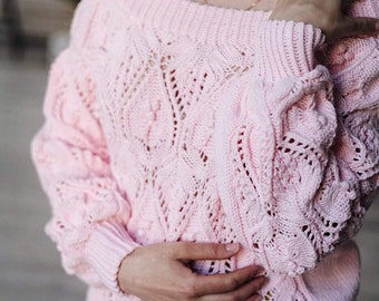 My Valentine Sweater - KNITTING PATTERN - PDF