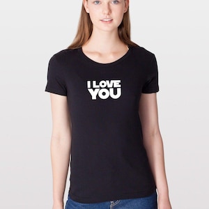 Women's Empire Strikes Back Star Wars I Love You T-Shirt image 1