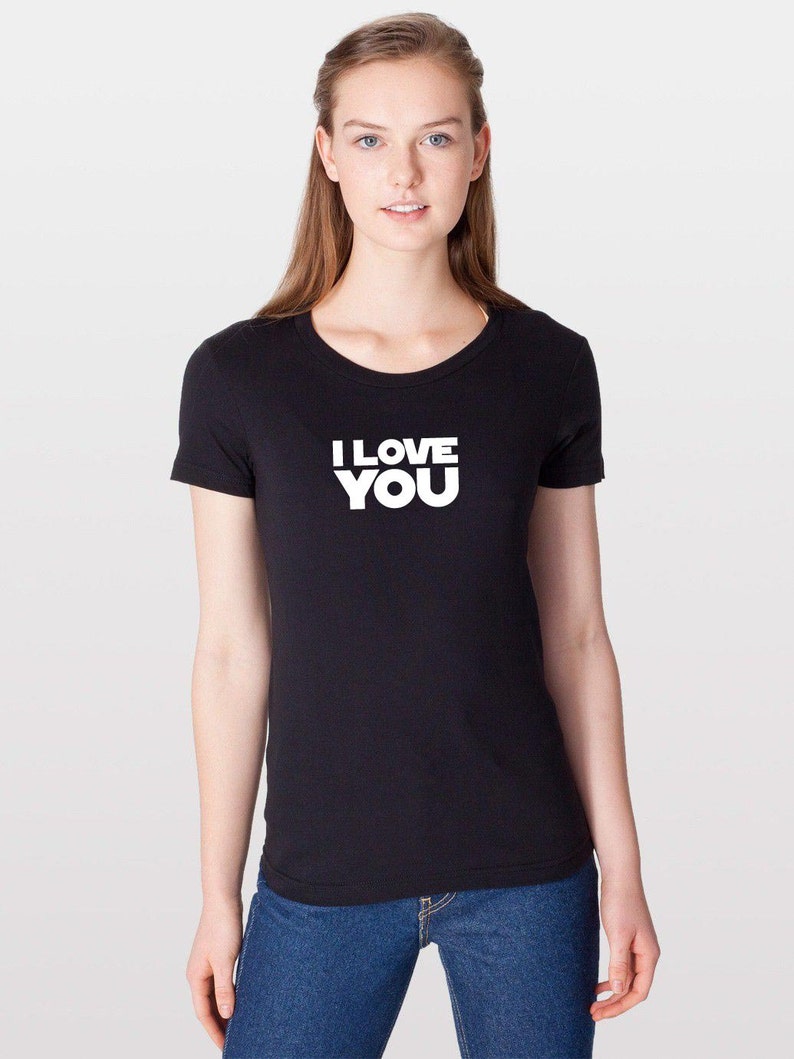 Women's Empire Strikes Back Star Wars I Love You T-Shirt image 1