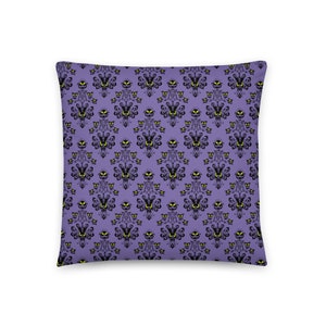 Haunted Mansion Wallpaper Throw Pillow 18&quot;x18&quot;