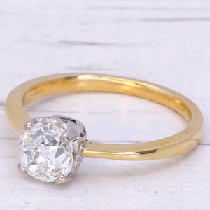 Edwardian 1.19 Carat Old Cut Diamond Engagement Ring, circa 1910