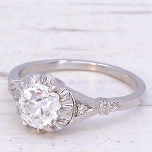 Art Deco 1.03 Carat Old Cut Diamond Engagement Ring, circa 1920