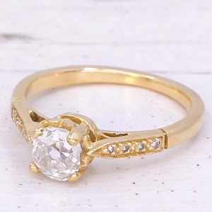 Art Deco 0.73 Carat Old Cut Diamond Engagement Ring, circa 1930