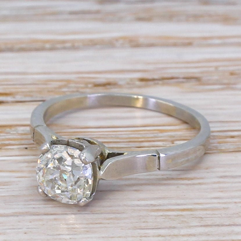 Art Deco 1.32 Carat Old Cut Diamond Engagement Ring circa | Etsy