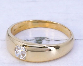 Victorian 0.60 Carat Old Cut Diamond Solitaire Ring, circa 1900