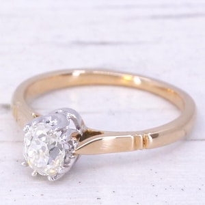 Art Deco 0.71 Carat Old Cut Diamond Engagement Ring, circa 1920