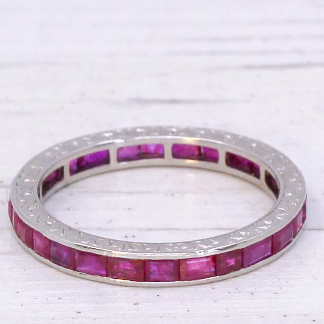 Ruby 200 Art Deco 2.00 Carat Natural Ruby Full Eternity Ring, Circa 1940 - Etsy