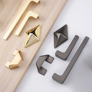 Unique handle Furniture Cabinet gold pull wardrobe drawer pearl black handle closet door pull furniture hardware for home living-A471