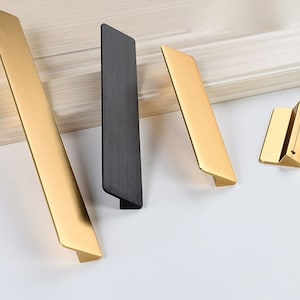 Black Cabinet handle Bedroom furniture gold pulls bathroom Furniture drawer handle for Living room furniture pulls handle - A206