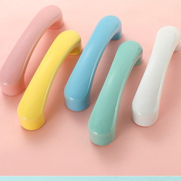 Colourful Ceramics cabinet handle Children room furniture drawer handle wardrobe hardware handle Living Room Furniture handle and pulls-A39