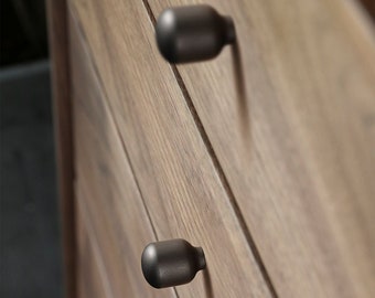 Perilla de un solo orificio para muebles, perilla negra mate para muebles de sala de estar, perilla para cajón, tirador para cajón de armario, manija de herrajes de cocina-A106