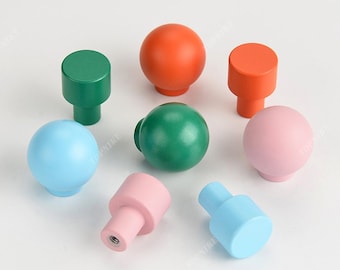 Furniture knob wardrobe pink handle closet door green pull cabinet single hole colourful knob drawer blue pull Orange knob -A580