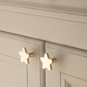 Little star Brass Cabinet Knobs Wardrobe drawer knob living room Kitchen Hardware Drawer Knobs Children room Furniture hardware handles-A69