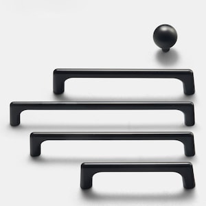 Black handle Furniture cabinet handle drawer little handle Closet door pull Wardrobe black handle Single hole black knob pull handle- A41