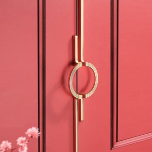 Semicircle handle Furniture cabinet pull Drawer gold handle Closet door Drawing nickel pull Half-moon handle Drawing nickel pull-A630 image 1