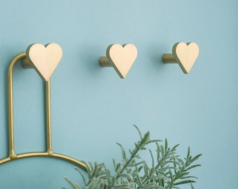 Solid Brass Loving heart Hook|Brass Coat Hook |Solid golden hook |Hat Hook |Brass Clothes Hook |Decoration Hooks |Wall Hook|Mirror Hook-A238