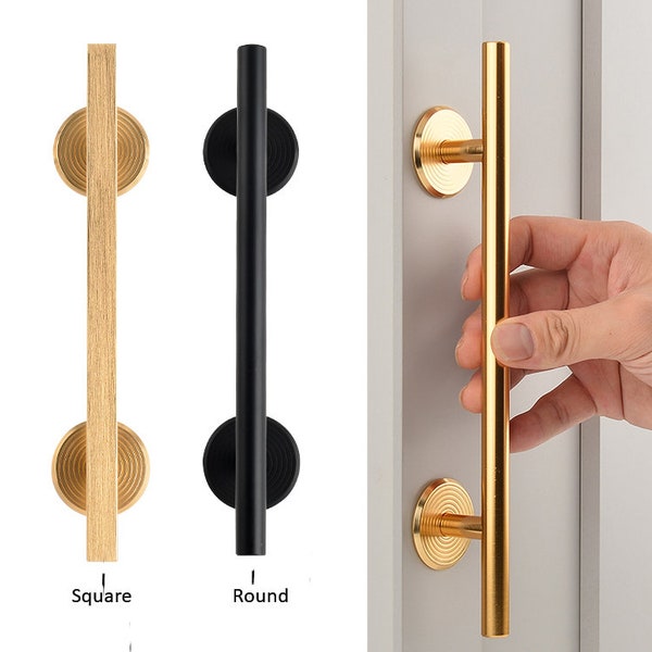 Furniture square drawer handle cabinet black pull bathroom drawer golden pull  Closet door pull Wardrobe bright silver handle pull- A599