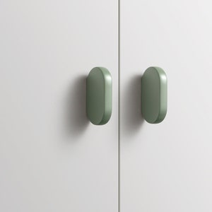 Ellipse Handle furniture Cabinet pull White ellipse pull closet door pull drawer green ellipse handle Furniture fitting pull for home -A540