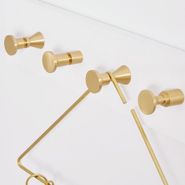 Solid Brass Hook |Brass Coat Hook | Solid golden round hook | Hat Hook | Brass Clothes Hook | Decoration Hooks | Wall Hook | Mirror Hook-F12