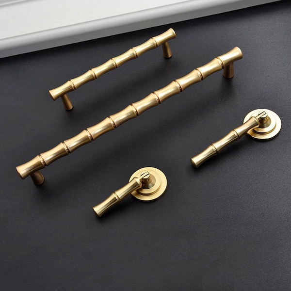 Bamboo handle Furniture Cabinet pull setting Room Furniture drawer wardrobe handle Book Cabinet knobs Bedroom Closet cabinet pull-A405