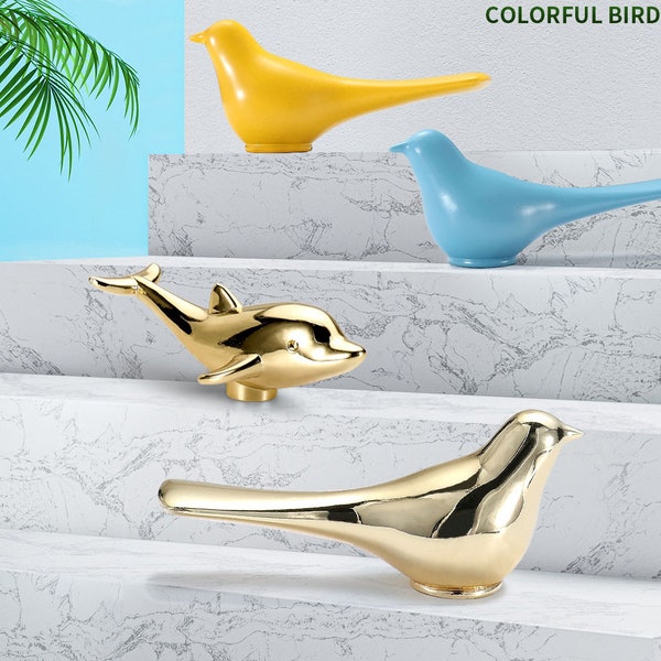 Colourful Little bird knob and hook setting room furniture cabinet knob drawer pull wardrobe knob cabinet handle Closet dolphin handle-A174
