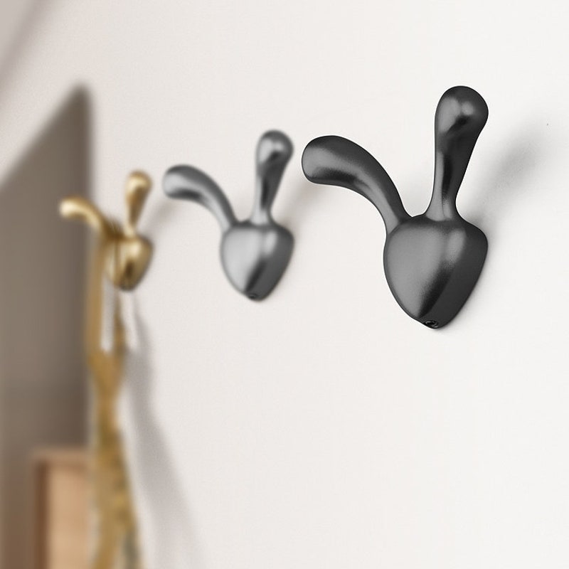 Towel Hooks Black - Etsy