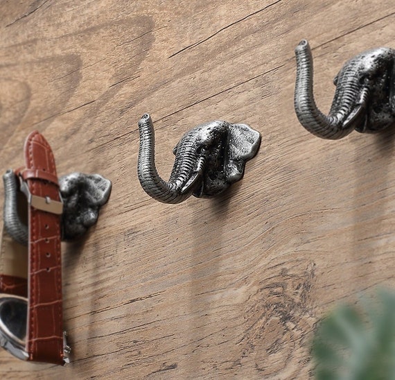 Elephant Hookcoat Black Hookgold Hook Elephant Hat Hook clothes Blue Hook decoration Hooks wall Hookmirror Hookwall Gray Hook a553 Etsy