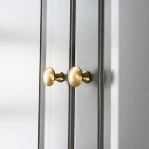 Brass round knob cabinet knob solid brass drawer gold handle closet door brass pull single hole wardrobe knob handle for furniture-A578
