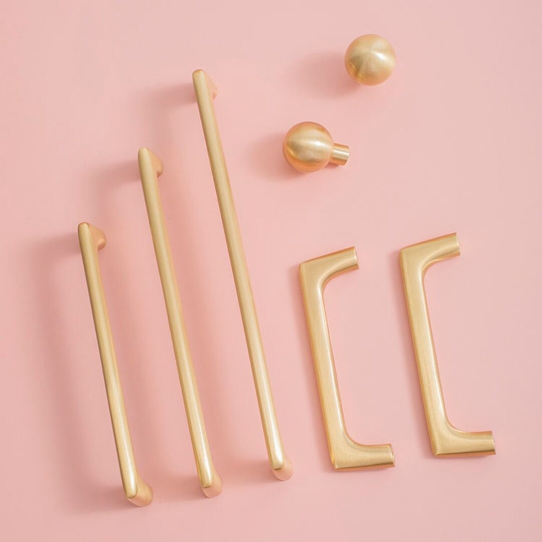 Brass Handle Furniture Pull Handle Brass Drawer Single Hole