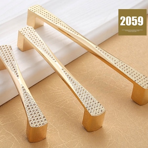 Gold handle closet door pull Cabinet gold pull furniture drawer handle furniture handle for home living wardrobe gold handle -A549