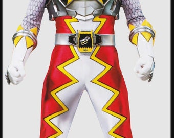 Power Ranger Dino Charge Kyoryu Red Carnival wearable cosplay costume full set