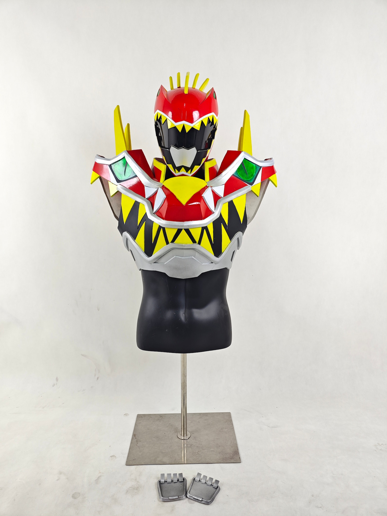 Power Ranger Dino Charge Kyoryu Red Carnival Wearable Cosplay Costume ...