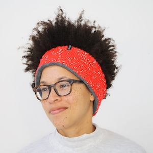 Unisex adult reflective Headband acrylic c: Red
