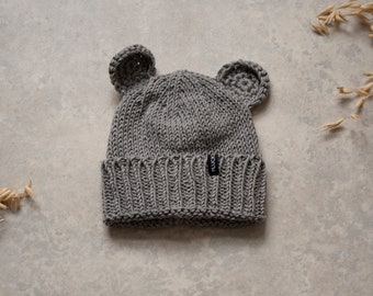 Reflective Toddler Bear Hat - Brimmed hat with bear ears