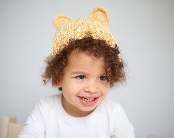 Toddler Reflective Beanie Bear Hat - 1 colour