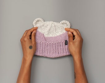 Reflective Cotton Toddler Bear Hat: two-tone