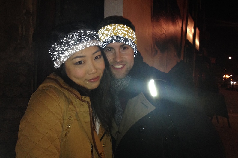 Unisex adult reflective Headband acrylic image 3