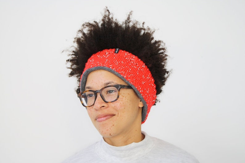 Unisex adult reflective Headband acrylic c: Red