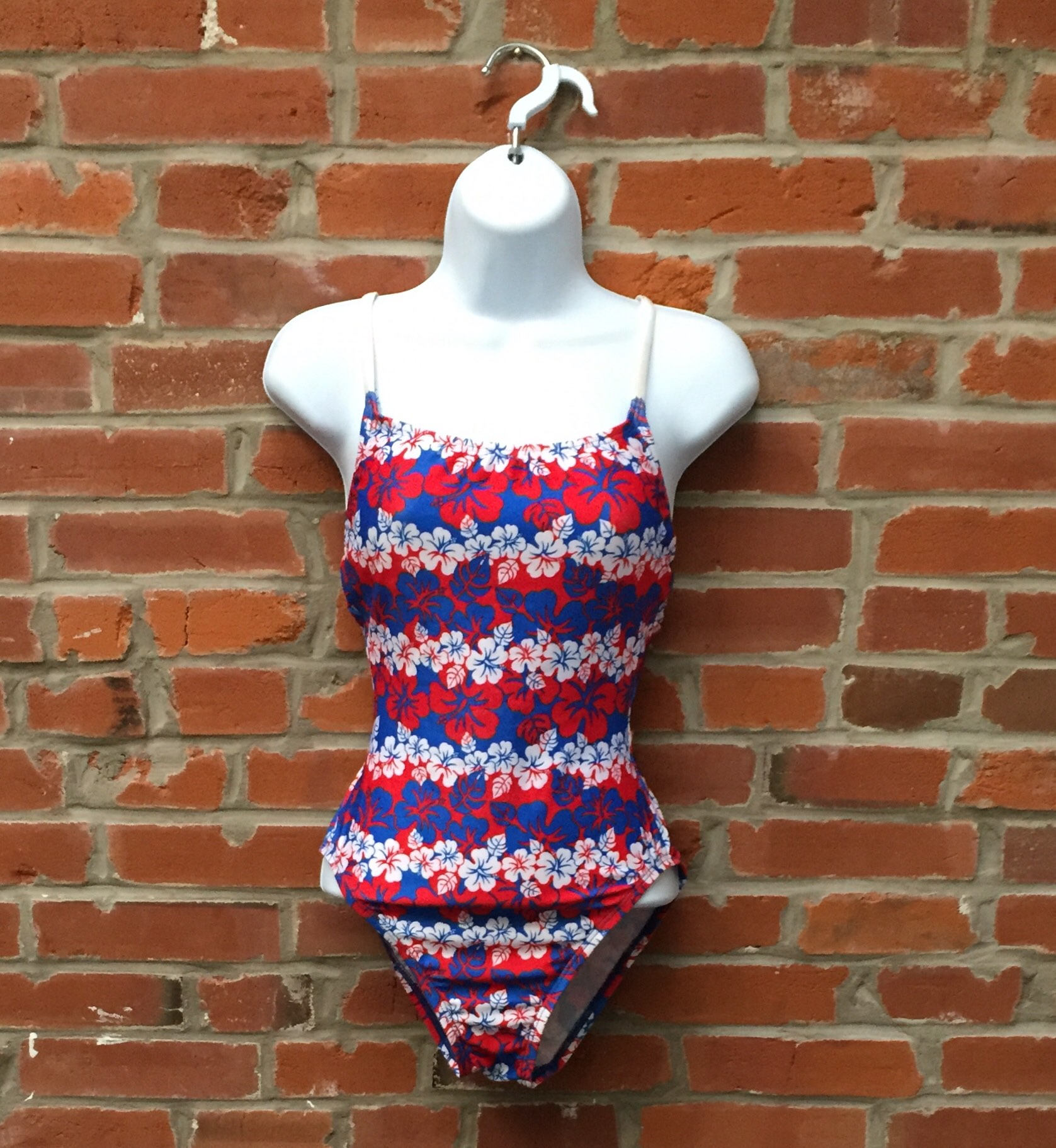 Vintage 90s Red White Blue Hawaiian Floral One Piece Swimsuit Etsy Vintage 90s Red White Blue Hawaiian Floral One Piece Swimsuit Etsy