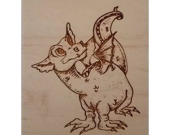 Cute Dragon Rubber Stamp - 54D02