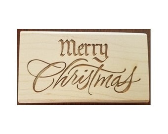 Merry Christmas Rubber Stamp - 209H06