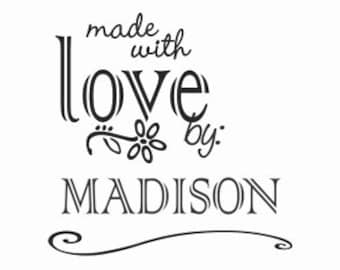 Made With Love Custom Stamp - C20002