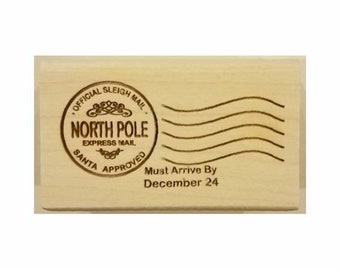 North Pole Postmark Rubber Stamp - 205H02