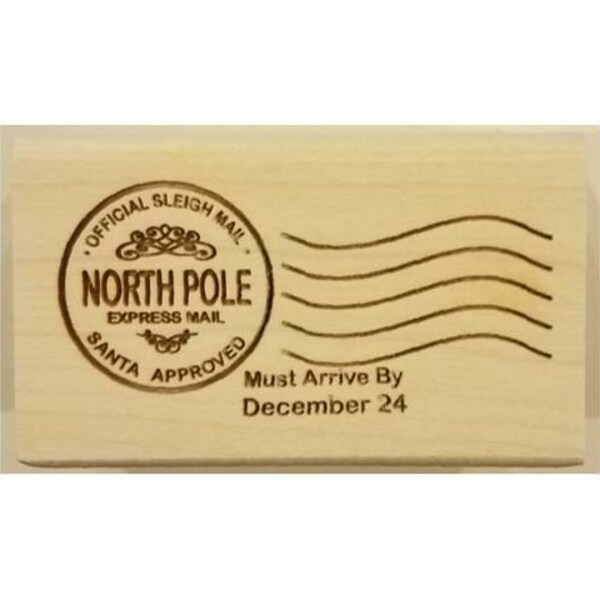 North Pole Postmark Rubber Stamp - 205H02